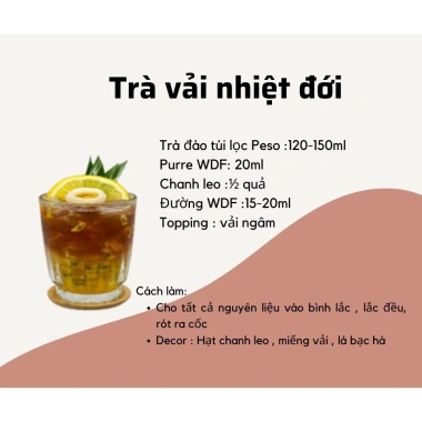 Trà Túi Lọc Hương Đào 30x10 tép - Pha trà trái cây, nguyên liệu đa dạng, giảm giá 108.000 VND