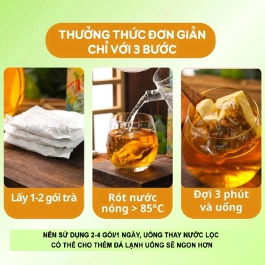 Trà túi lọc rau mương Bảo Khang 80 gói - mương + cỏ ngọt, thảo mộc, 105.000 VND 3