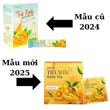 Trà xoài giảm cân Kelly Detox mẫu mới 12g/h kèm vitamin - Giá 116.000 VND
