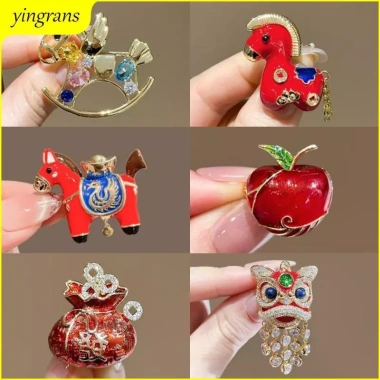 Trâm Cài Động Vật Hình Ngựa & Sư Tử Đa Năng - Quà Tặng Năm Mới 49.628₫