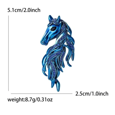 Trâm cài ngựa HYCORE đính pha lê Gothic cổ điển - Giá ưu đãi 70.400 VND