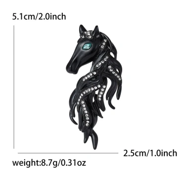 Trâm cài ngựa HYCORE đính pha lê Gothic cổ điển - Giá ưu đãi 70.400 VND