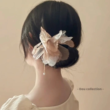 Trâm Cài Tóc Unisex Chữ U Hoa Đính Ngọc - Áo Dài Lễ Tết Hàn Quốc TK007 Giá 20k