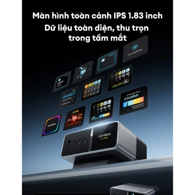 Trạm Sạc GaN CUKTECH 30 300W 1.83 inch - Bảo Hành 18 Tháng - Giá 3.14 Triệu 3 Trạm Sạc GaN CUKTECH 30 300W 1.83 inch - Bảo Hành 18 Tháng - Giá 3.14 Triệu 3