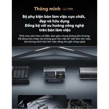 Trạm Sạc GaN CUKTECH 30 300W 1.83 inch - Bảo Hành 18 Tháng - Giá 3.14 Triệu