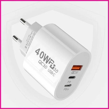 Trạm Sạc Nhanh 40W USB PD Cho Laptop và Điện Thoại - Giá Ưu Đãi 39.500 VND