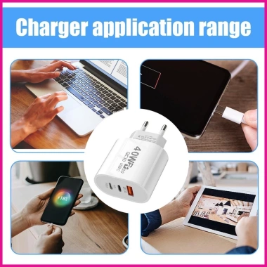 Trạm Sạc Nhanh 40W USB PD Cho Laptop và Điện Thoại - Giá Ưu Đãi 39.500 VND