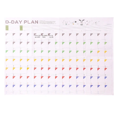 Trang kế hoạch D-Day 100 ngày – Nhãn dán tường mục tiêu, giảm 22% còn 55.154₫ 5