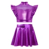 Trang phục bé gái Nyeemya Crop top không tay, cổ kim cương, váy lưới sáng, dây thắt lưng 5