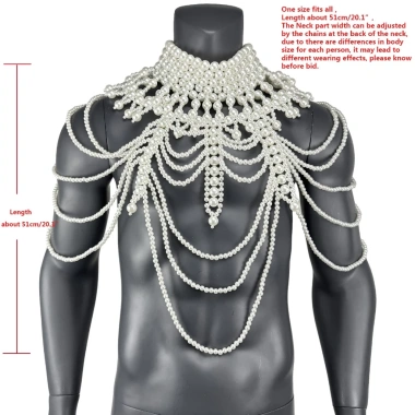 Trang phục cosplay hoàng cung đính ngọc trai xuyên thấu nam nữ - Giá ưu đãi 583,200₫