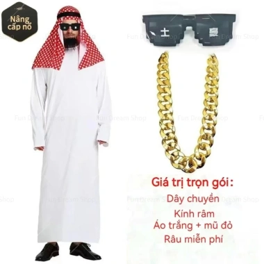 Trang phục cosplay Hoàng tử Ả Rập cho tiệc và biểu diễn, giảm 23% chỉ 57.694₫