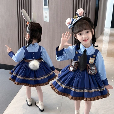 Trang phục cosplay Judy Hopps thỏ - Váy công chúa Lolita một mảnh cho bé gái, trọng sinh nhật 2
