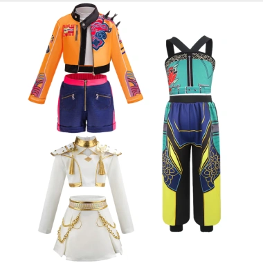 Trang phục cosplay Kpop Thợ săn quỷ trẻ sơ sinh - Cô gái trẻ em Halloween, giảm giá chỉ 304.533 VND