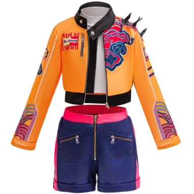 Trang phục cosplay Kpop Thợ săn quỷ trẻ sơ sinh - Cô gái trẻ em Halloween, giảm giá chỉ 304.533 VND 5