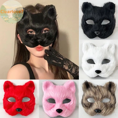 Trang phục Halloween Clearlove 1 Giả Cáo Nửa Mặt, Mặt Nạ Lông Động Vật, Giá chỉ 64.260₫ 2