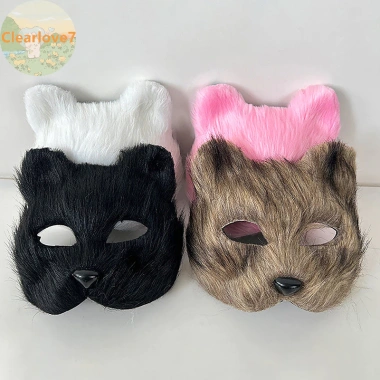 Trang phục Halloween Clearlove 1 Giả Cáo Nửa Mặt, Mặt Nạ Lông Động Vật, Giá chỉ 64.260₫ 7