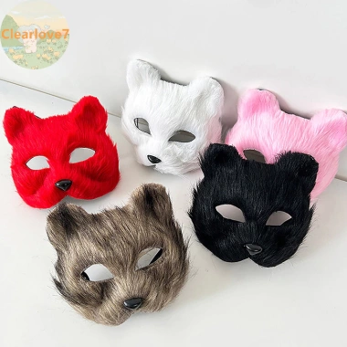 Trang phục Halloween Clearlove 1 Giả Cáo Nửa Mặt, Mặt Nạ Lông Động Vật, Giá chỉ 64.260₫ 8