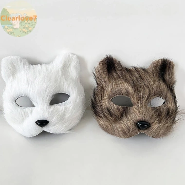 Trang phục Halloween Clearlove 1 Giả Cáo Nửa Mặt, Mặt Nạ Lông Động Vật, Giá chỉ 64.260₫ 9