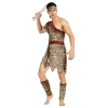 Trang phục Halloween Người Lớn Caveman Ấn Độ Hoang Dã Cosplay Thợ Săn Carnival Cặp Đôi 2
