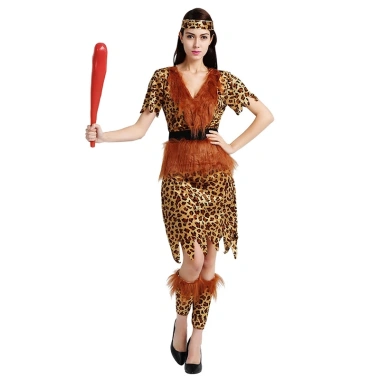 Trang phục Halloween Người Lớn Caveman Ấn Độ Hoang Dã Cosplay Thợ Săn Carnival Cặp Đôi 3