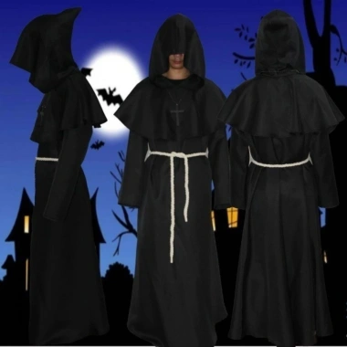 Trang phục Halloween Nhà Sư Trung Cổ Phù Thủy Cosplay Nam Nữ Giá chỉ 278.856đ