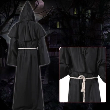 Trang phục Halloween Nhà Sư Trung Cổ Phù Thủy Cosplay Nam Nữ Giá chỉ 278.856đ