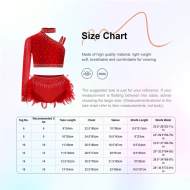 Trang phục khiêu vũ bé gái kim cương giả, crop top, lông vũ, quần đùi - độc đáo