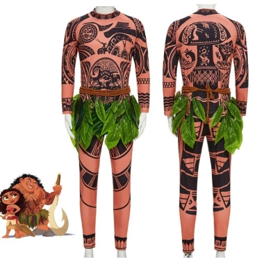 Trang phục nam cao cấp Maui Moana – Hình xăm, cosplay người bản địa, Halloween 417.420₫
