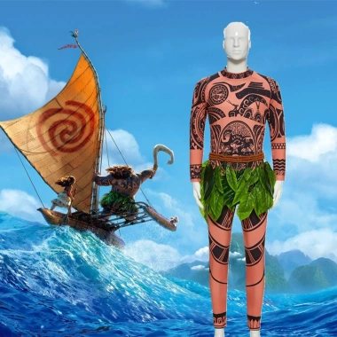 Trang phục nam cao cấp Maui Moana – Hình xăm, cosplay người bản địa, Halloween 417.420₫