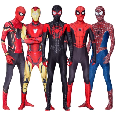 Trang phục nam cosplay Spederman - Black Panther Iron Man Gwen - Zentai áo liền quần 189k