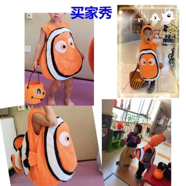Trang phục năm mới Đi tìm Nemo - Bộ cá hề trẻ em cosplay động vật biển giảm giá 6