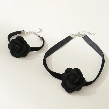 Trang sức hoa hồng cổ điển - Vòng tay và Choker điều chỉnh, giá ưu đãi 56.950₫