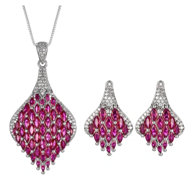 Trang sức kim cương ruby phong cách mới châu Âu Mỹ cho nữ - Giá 288,203₫