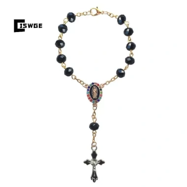 Trang Trí Ô Tô Mân Côi Dây Chuyền Chữ Thập Vô Lăng Phụ Kiện Cơ Đốc 7 Trang Trí Ô Tô Mân Côi Dây Chuyền Chữ Thập Vô Lăng Phụ Kiện Cơ Đốc 7