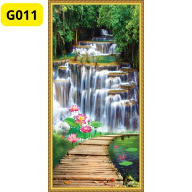 Tranh 3D Phong Cảnh Thác Nước Dán Tường Dán Kính Có Sẵn Keo Giá 108.000đ 10