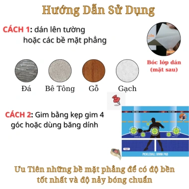 Tranh 5D Pickleball DINK PAD - In sắc nét, chất liệu Xịn, cán đa lớp siêu bền, tập tại nhà 170.000₫ 2