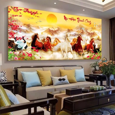 Tranh Bát Mã Ngựa Đáo Thành Công Treo Phòng Khách, May Mắn Tài Lộc, Gương Cao Cấp, 365.000 VND 4 Tranh Bát Mã Ngựa Đáo Thành Công Treo Phòng Khách, May Mắn Tài Lộc, Gương Cao Cấp, 365.000 VND 4