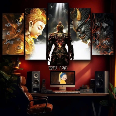 Tranh Black Myth Wukong Thiết Kế Rư - Bộ 5 Tấm Tráng Gương 5mm Cán Nhựa Fomex, Tặng Keo, Trang Trí Nhà, Giá 215.000 VND 5 Tranh Black Myth Wukong Thiết Kế Rư - Bộ 5 Tấm Tráng Gương 5mm Cán Nhựa Fomex, Tặng Keo, Trang Trí Nhà, Giá 215.000 VND 5