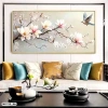 Tranh Canvas Cành Hoa Mộc Lan Cao Cấp Trang trí phòng khách, sofa, đầu giường - Giá chỉ 268.600₫