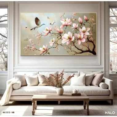 Tranh Canvas Cành Hoa Mộc Lan Cao Cấp Trang trí phòng khách, sofa, đầu giường - Giá chỉ 268.600₫ 4