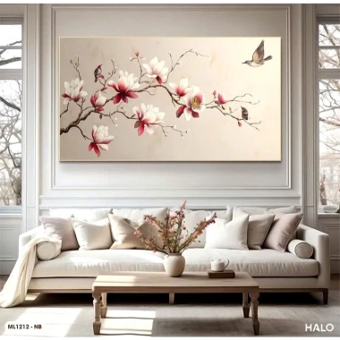 Tranh Canvas Cành Hoa Mộc Lan Cao Cấp Trang trí phòng khách, sofa, đầu giường - Giá chỉ 268.600₫ 10