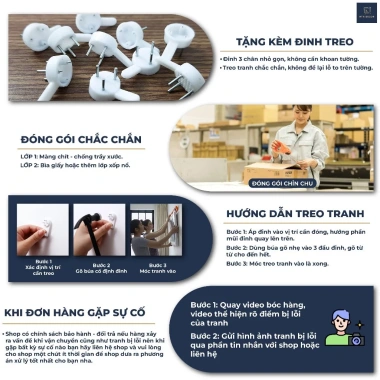 Tranh Canvas Cành Hồng Trĩu Quả - Trang trí phòng khách, spa, giảm giá 105k 8