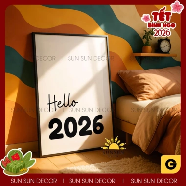Tranh canvas Tết 2.026 - Tranh decor nhà, cafe, giá chỉ 114.000đ