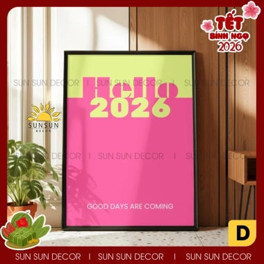 Tranh canvas Tết 2.026 - Tranh decor nhà, cafe, giá chỉ 114.000đ
