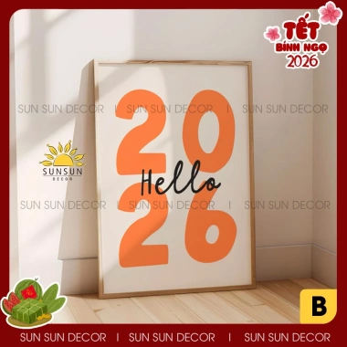 Tranh canvas Tết 2.026 - Tranh decor nhà, cafe, giá chỉ 114.000đ