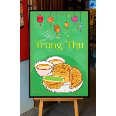 Tranh canvas Tết Trung Thu va Đoàn Viên - Trang trí quán coffee, nhà hàng, in yêu cầu, chèn logo, giá 185.000₫ 9