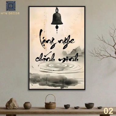 Tranh Canvas Thiền Nghệ Thuật - Treo Tường Trang Trí Phòng Khách, Phòng Thiền - Giá 104.000đ