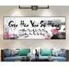 Tranh Canvas Thư Pháp GIA HÒA VẠN SỰ HƯNG Decor Phòng Khách và Khu Thưởng Trà Mẫu Mới Nhất 138k