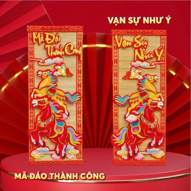 Tranh Câu Đối Tết Treo Tường - May Mắn Phát Tài, Giảm Giá 23% - Chỉ 189.000đ