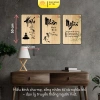 Tranh chữ Tâm thư pháp dán tường phong thủy, decor tiện lợi – chỉ 15.000₫ từ Trầm Thiên Hương 4